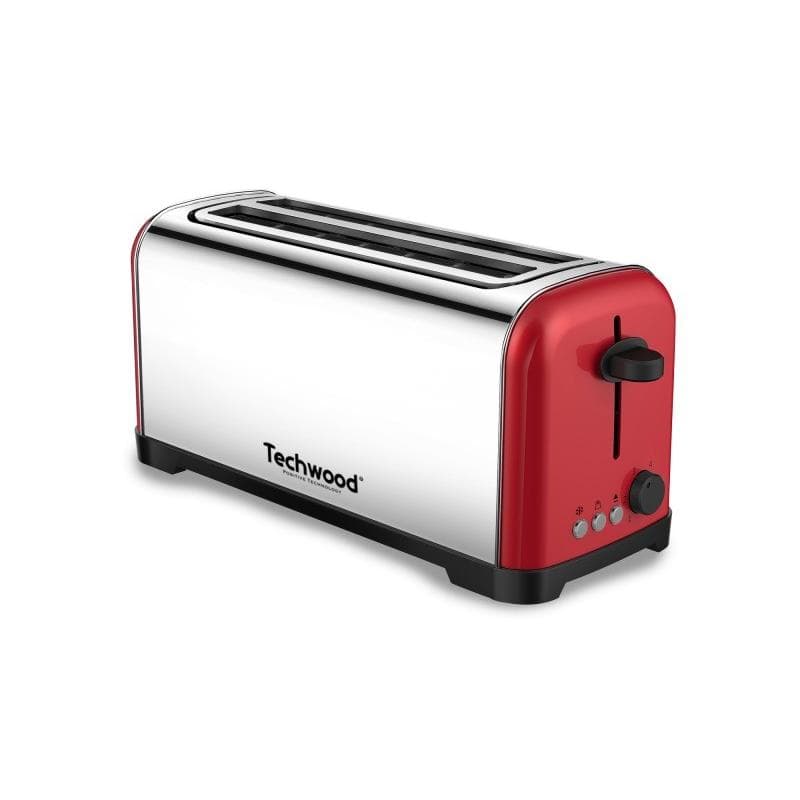 Grille pain Techwood TGPI-4025 fentes - Rouge