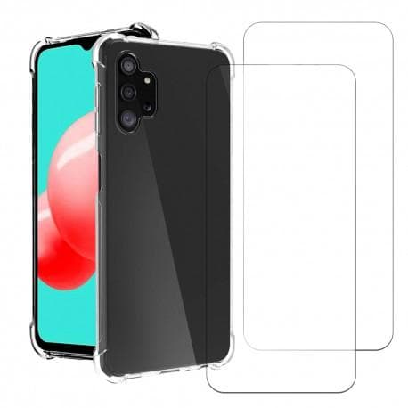 Coque Galaxy A32 5G et 2 écrans de protection - TPU - Transparent