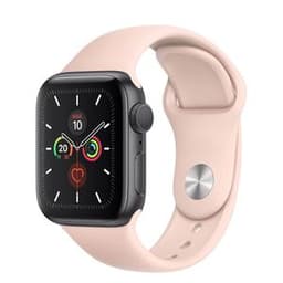 Apple Watch (Series 4) 2018 GPS + Cellular 44 mm - Acier inoxydable Gris sidéral - Rose
