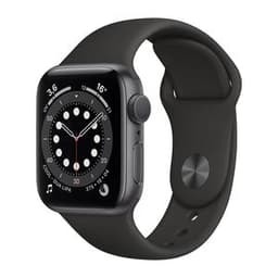 Apple Watch (Series 6) 2020 GPS + Cellular 44 mm - Aluminium Gris sidéral - Bracelet sport Noir