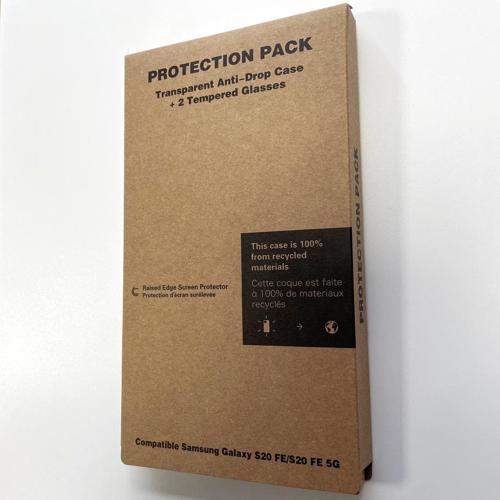 Coque Galaxy S20 FE/Galaxy S20 FE 5G et 2 écrans de protection - Plastique recyclé - Transparent