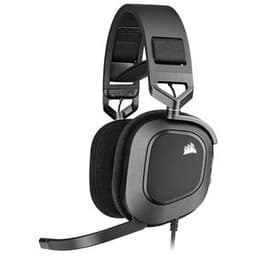 Casque réducteur de bruit gaming filaire avec micro Corsair HS80 RGB - Gris