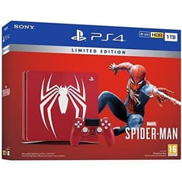 PlayStation 4 Slim 1000GB - Rouge - Edition limitée Marvel’s Spider-Man + Marvel’s Spider-Man