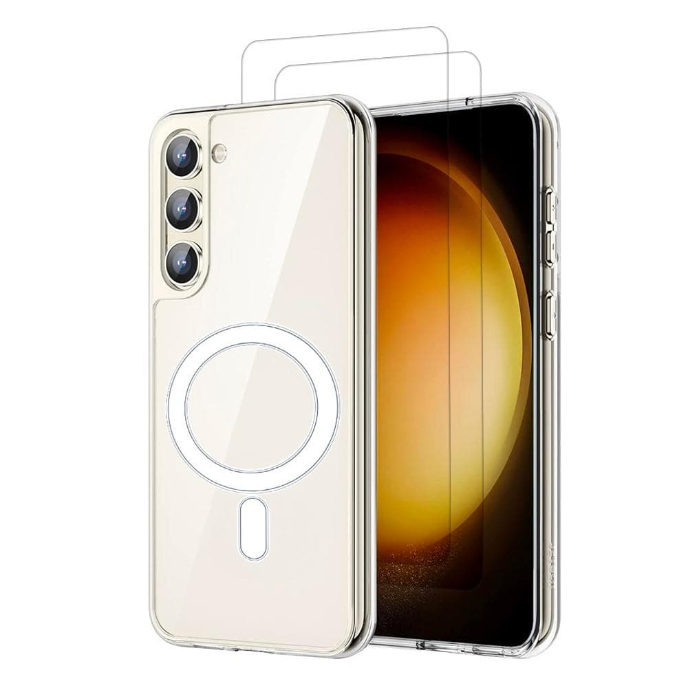 Coque Galaxy S23 et 2 écrans de protection - TPU - Transparent