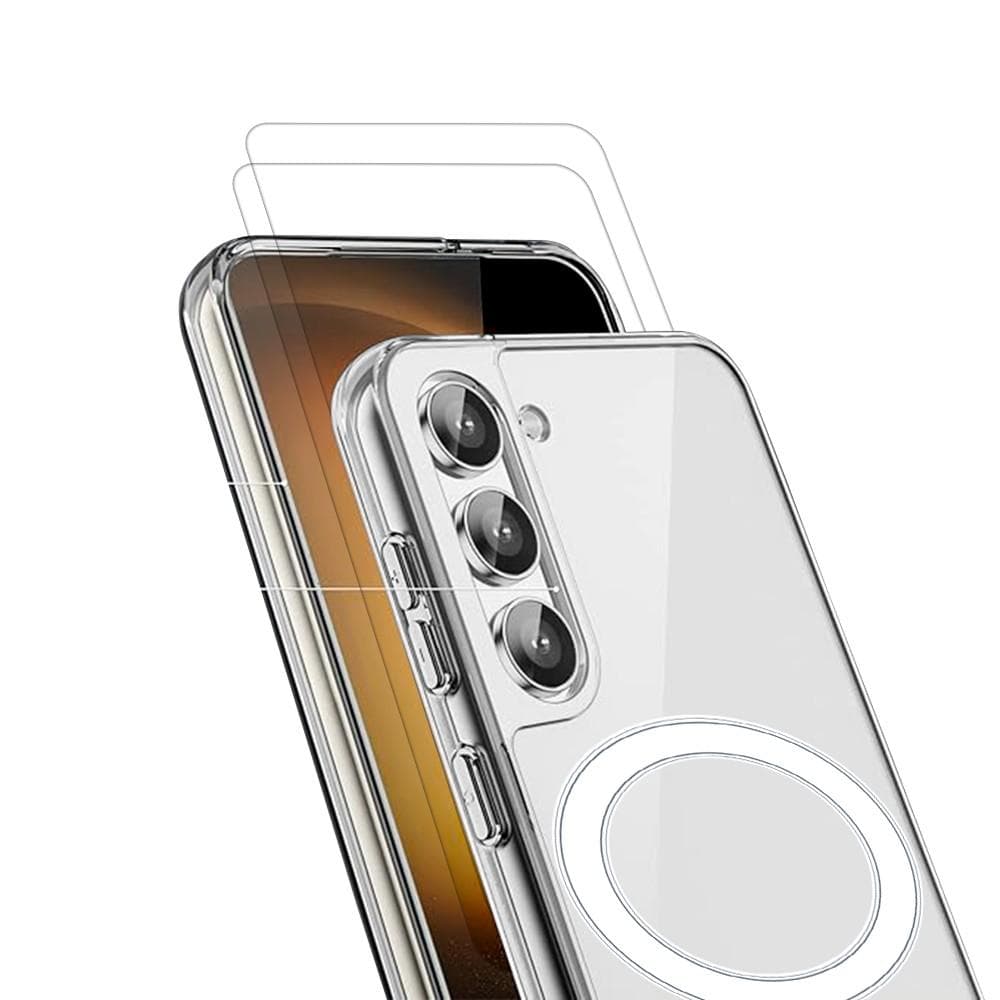 Coque Galaxy S23 et 2 écrans de protection - TPU - Transparent