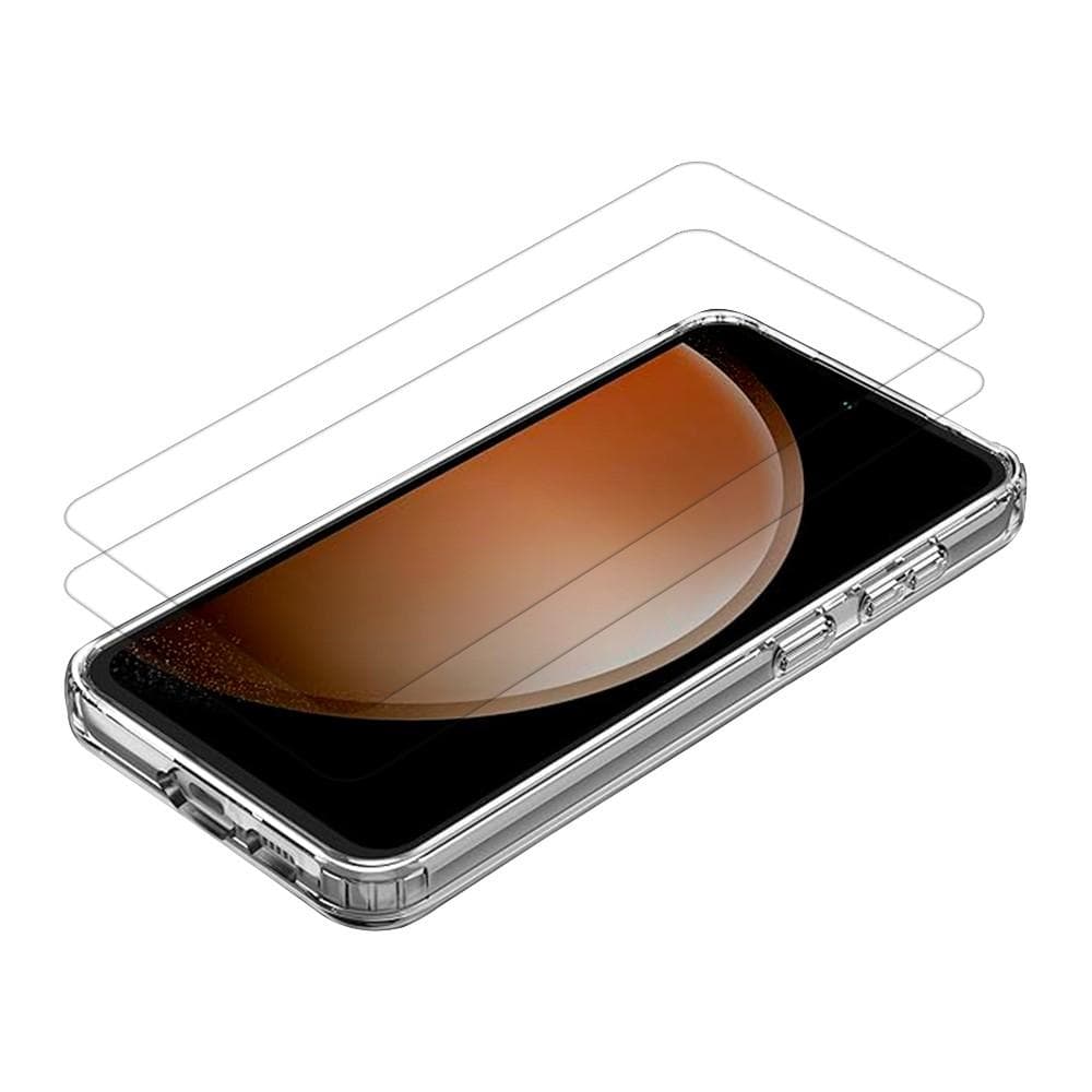 Coque Galaxy S23 et 2 écrans de protection - TPU - Transparent