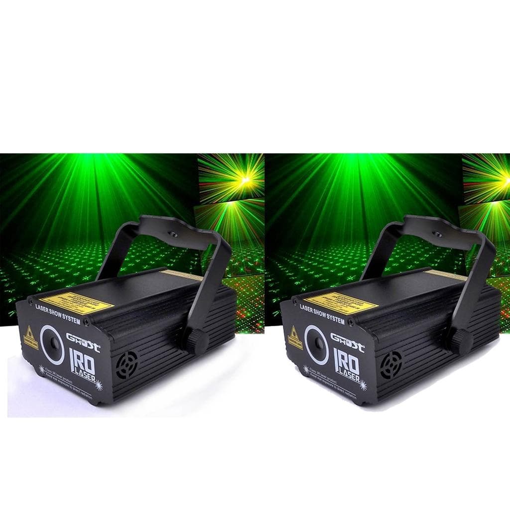 Éclairage 2 LASERS GHOST Rouge/Vert ultra léger effet strobe