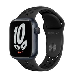 Apple Watch Series 7 (2021) GPS 41 mm - Aluminium Minuit - Bracelet sport Nike Noir