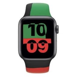 Apple Watch Series 6 (2020) GPS 40 mm - Aluminium Gris sidéral - Bracelet sport Rouge