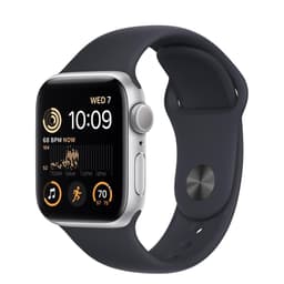 Apple Watch Series SE 2 (2022) GPS 40 mm - Aluminium Argent - Bracelet sport Noir