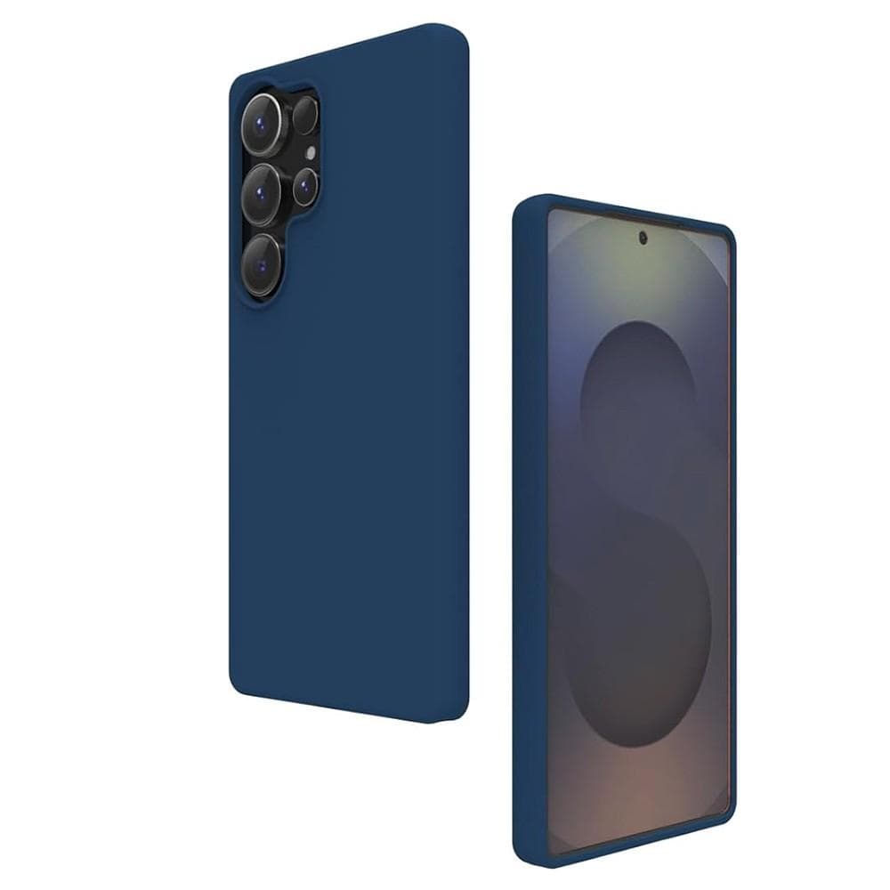 Coque Galaxy S25 Ultra et 2 écrans de protection - Silicone - Bleue