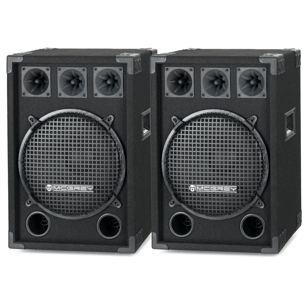 Enceintes sono Bm Sonic Système Sonorisation Complet 1200W Enceintes DJ, ENORME SUB 38cm USB/Bluetooth, 2 MICROS, Fête de la Musique, Mariage, Baptême