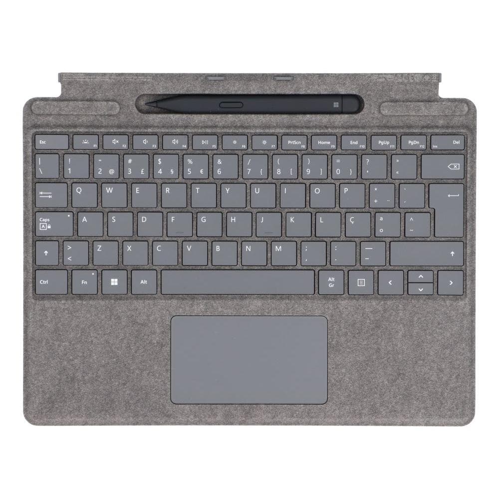 Clavier Microsoft QWERTY Portugais Sans-fil rétroéclairé Surface Pro X / 8 / 9 Signature Keyboard + Slim Pen