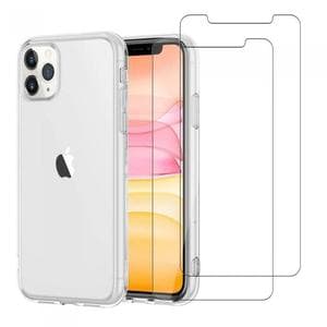 Coque iPhone 11 Pro et 2 écrans de protection - TPU - Transparent