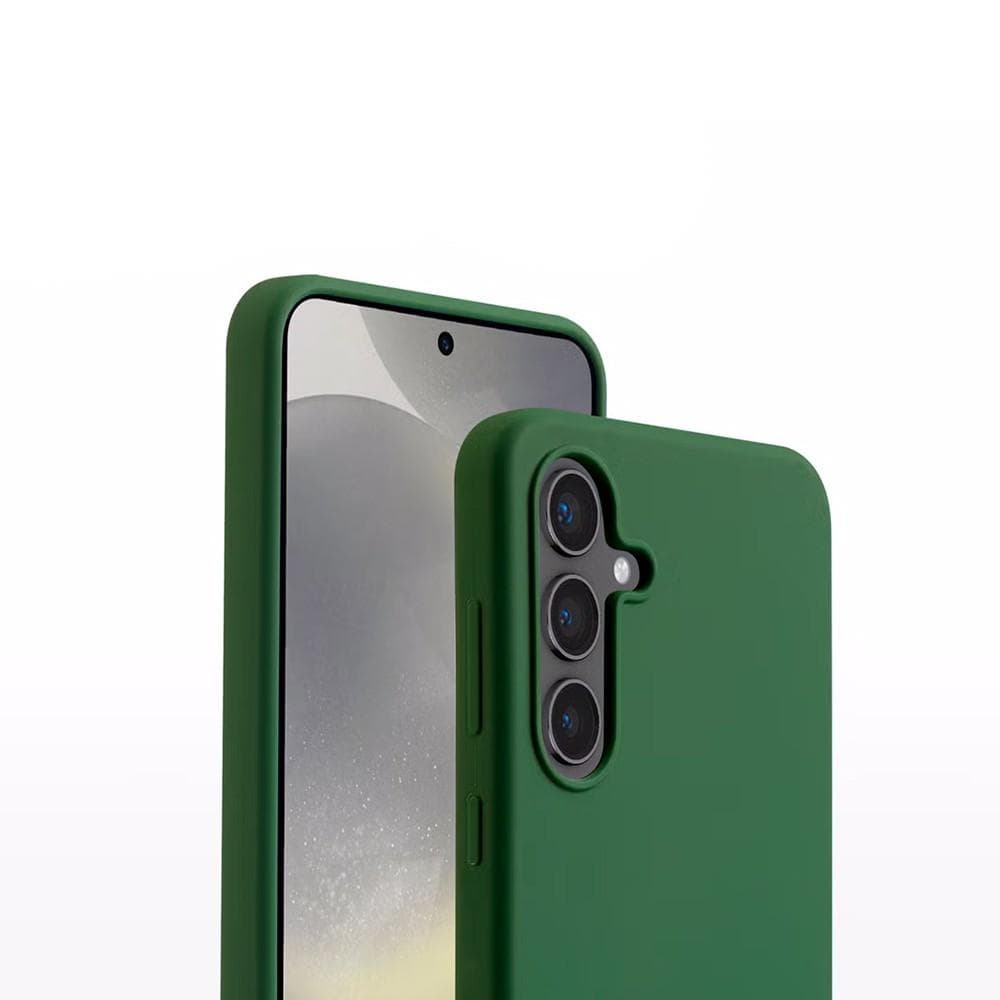 Coque Galaxy S24 et 2 écrans de protection - Silicone - Vert