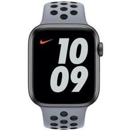 Apple Watch (Series 6) 2020 GPS + Cellular 44 mm - Aluminium Gris - Bracelet sport Nike Noir