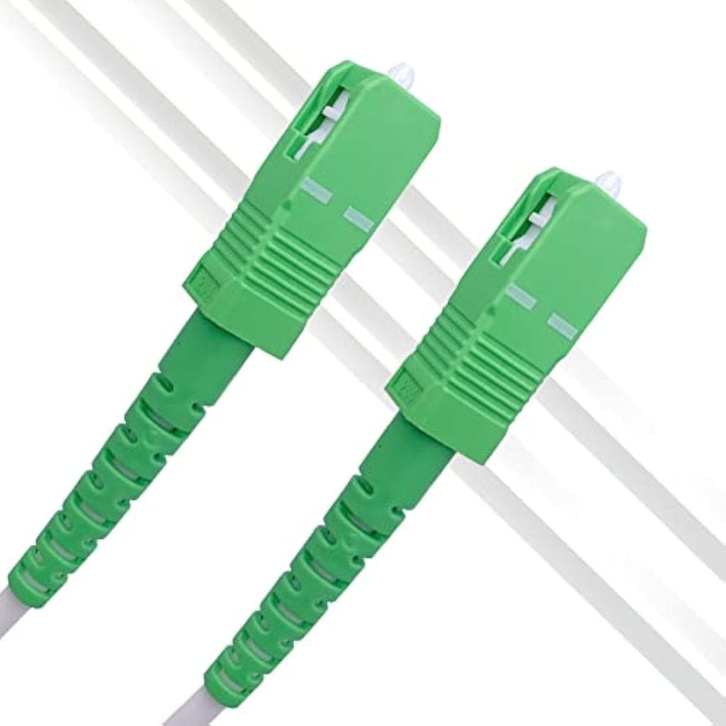 Accesoire TV Câble Fibre Optique SC/APC Box Orange, SFR, Bouygues Monomode 2m mâle/mâle Vert et Vert + Garantie à vie Force Power Lite