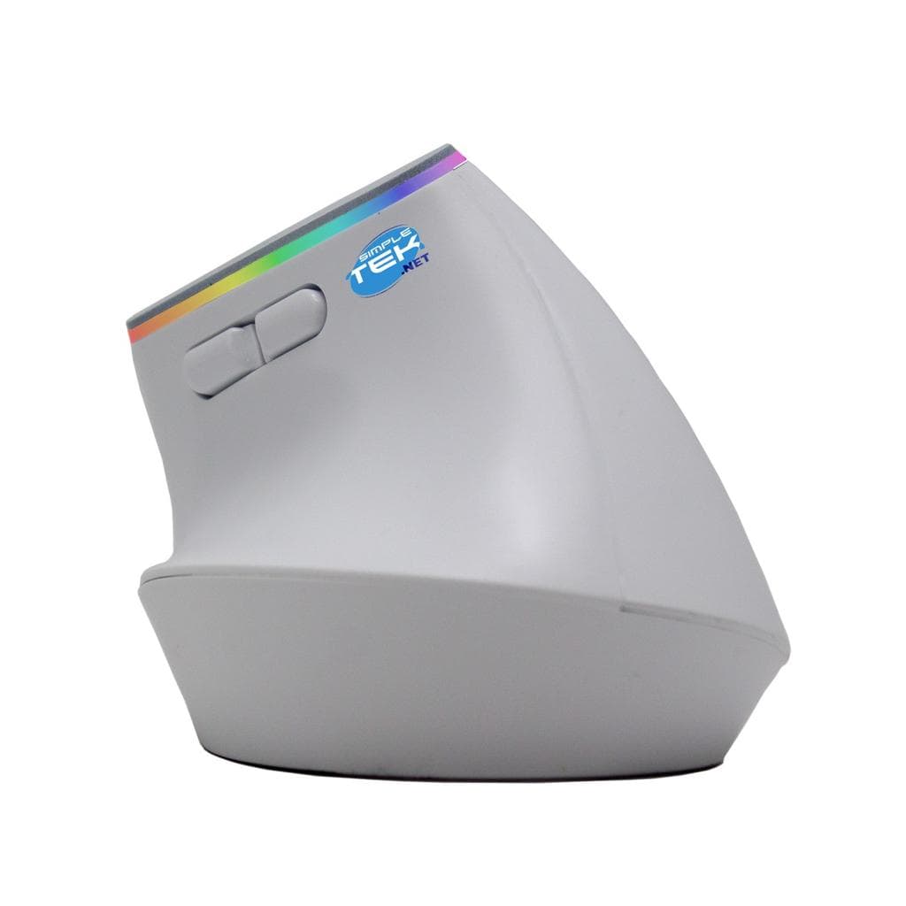 Souris Simpletek Vertical Ergonomic mouse, RGB, Bluetooth/WiFi, Integrated battery Sans fil