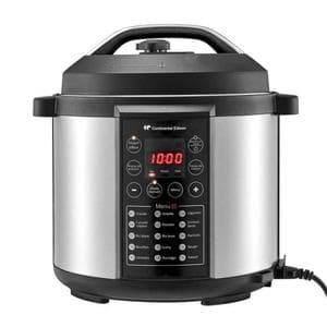 Multi-cuiseur Multicuiseur - Robot Cuiseur CONTINENTAL EDISON CEMCSP1000I - Autocuisuer sous pression - 15 programmes - 5,7L - 1000W - Noir & Inox