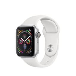 Apple Watch (Series 4) 2018 GPS 40 mm - Aluminium Argent - Boucle sport Blanc