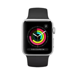 Apple Watch (Series 3) 2017 GPS 42 mm - Aluminium Argent - Boucle sport Noir