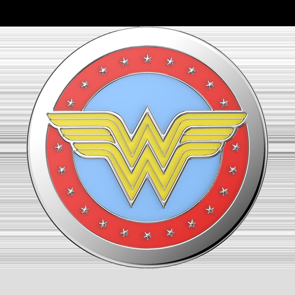 Stabilisateur Support PopGrip Enamel Adhésif Stand et Selfie Wonder Woman Blanc Popsockets