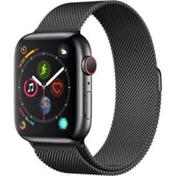 Apple Watch (Series 4) 2018 GPS + Cellular 44 mm - Acier inoxydable Gris sidéral - Noir