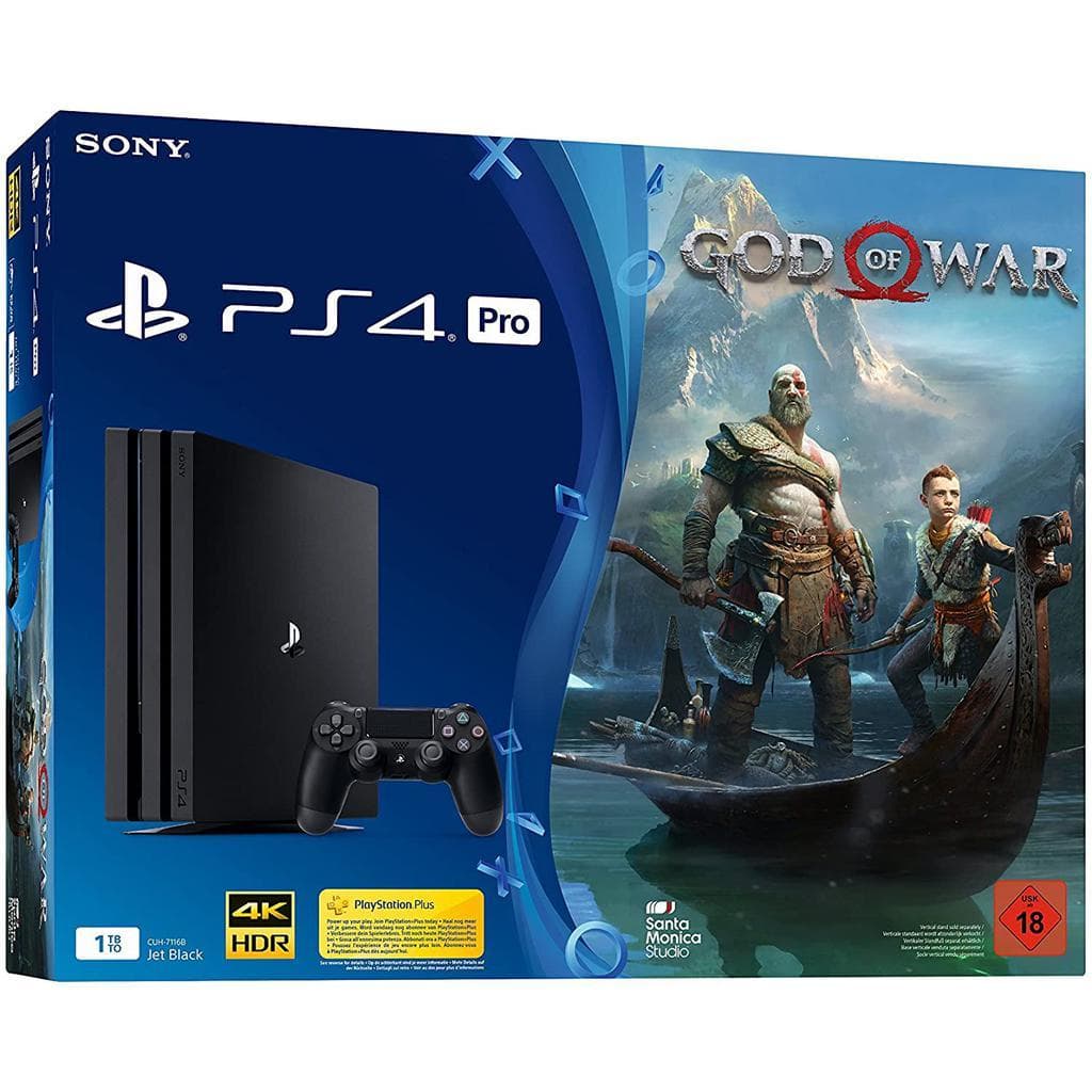 PlayStation 4 Pro 1000GB - Noir - Edition limitée God of War + God of War