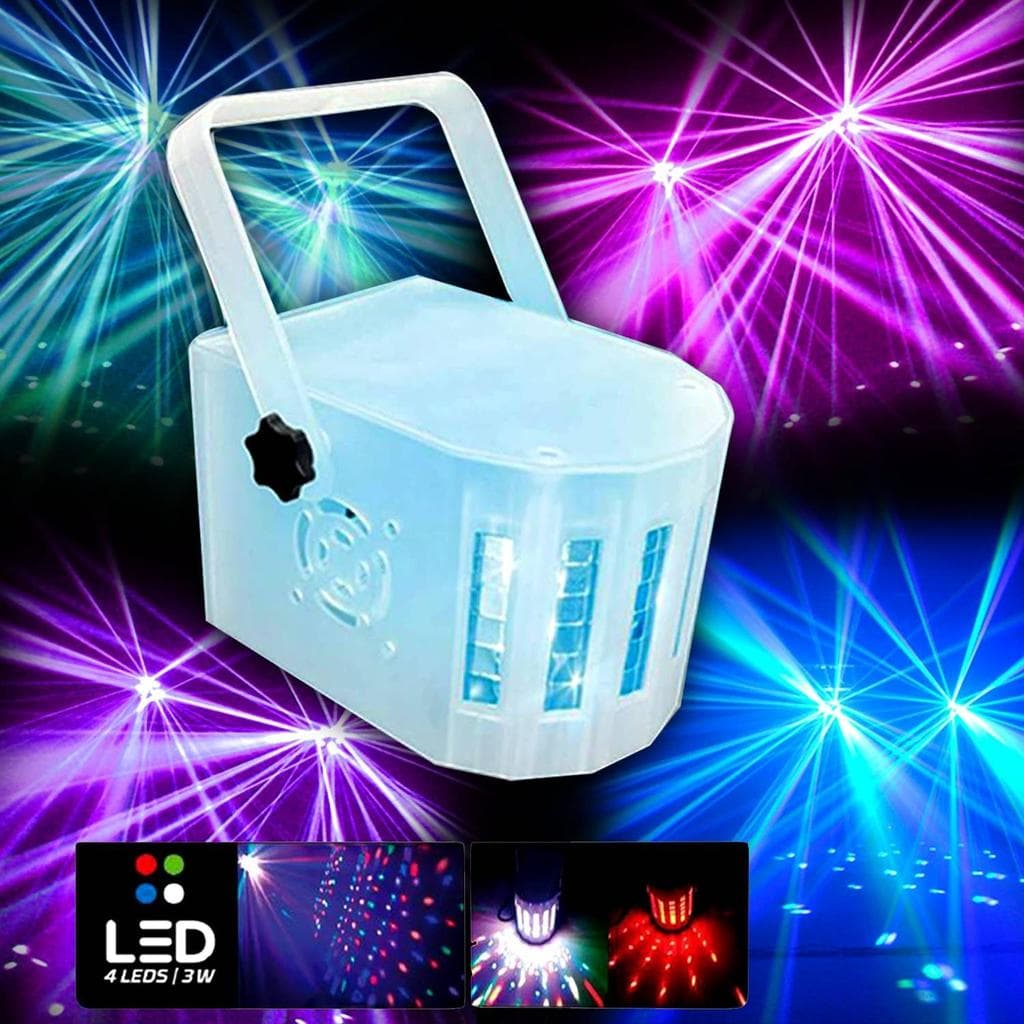 Accessoires audio 2 MINI DERBY Kolor Lytor EFFET LIGHT 4 LED RVBW + Roundmagic effet OVNI