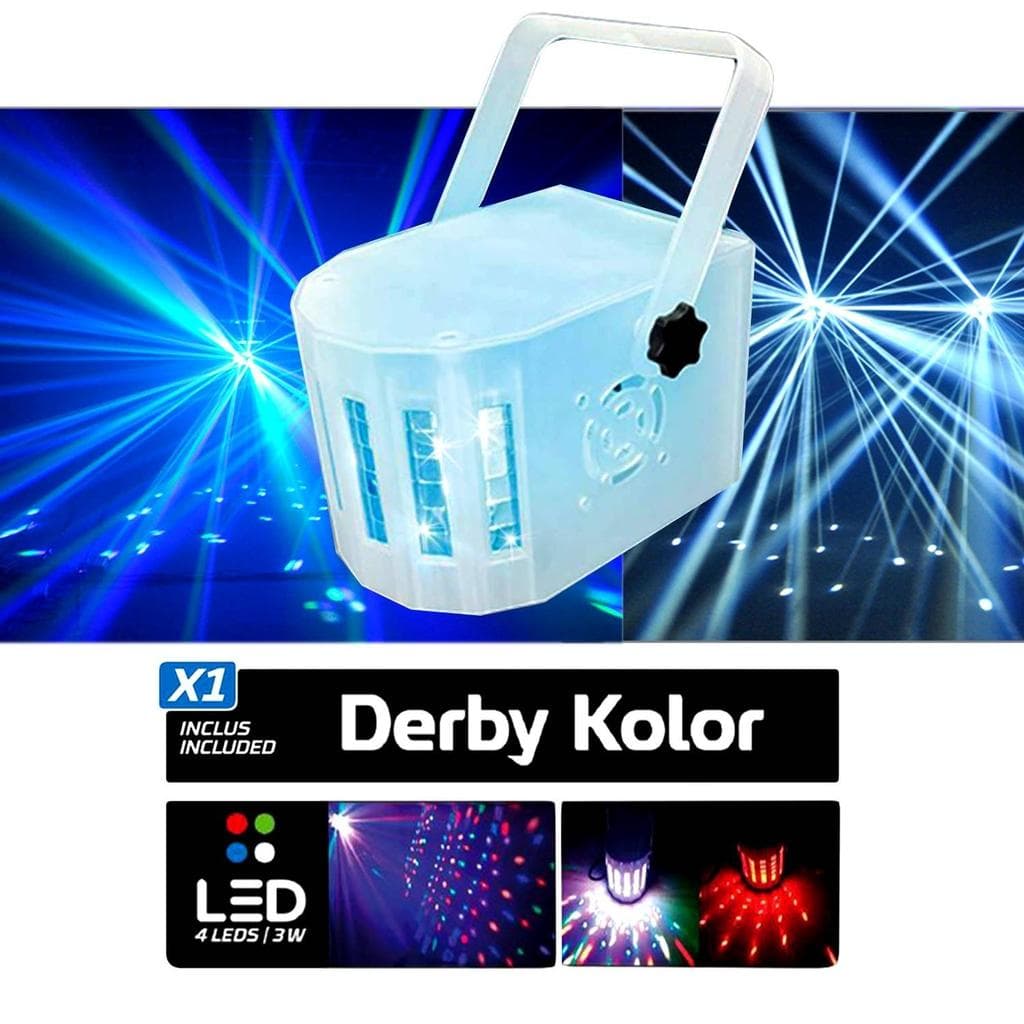 Accessoires audio 2 MINI DERBY Kolor Lytor EFFET LIGHT 4 LED RVBW + Roundmagic effet OVNI