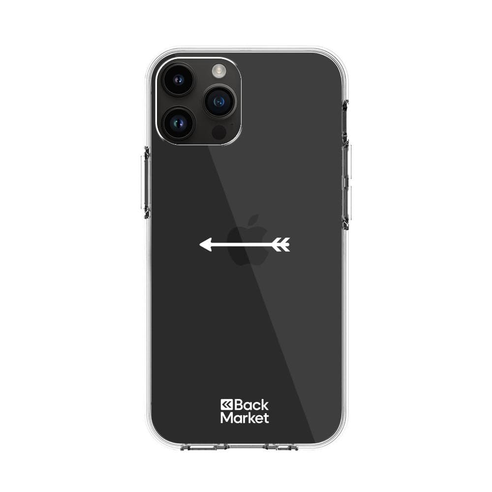 Coque Back Market iPhone 14 Pro et écran de protection - Plastique 60% recyclé - Transparent