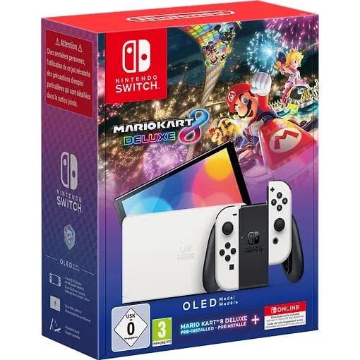 Switch OLED 64Go - Blanc Mario Kart 8 deluxe