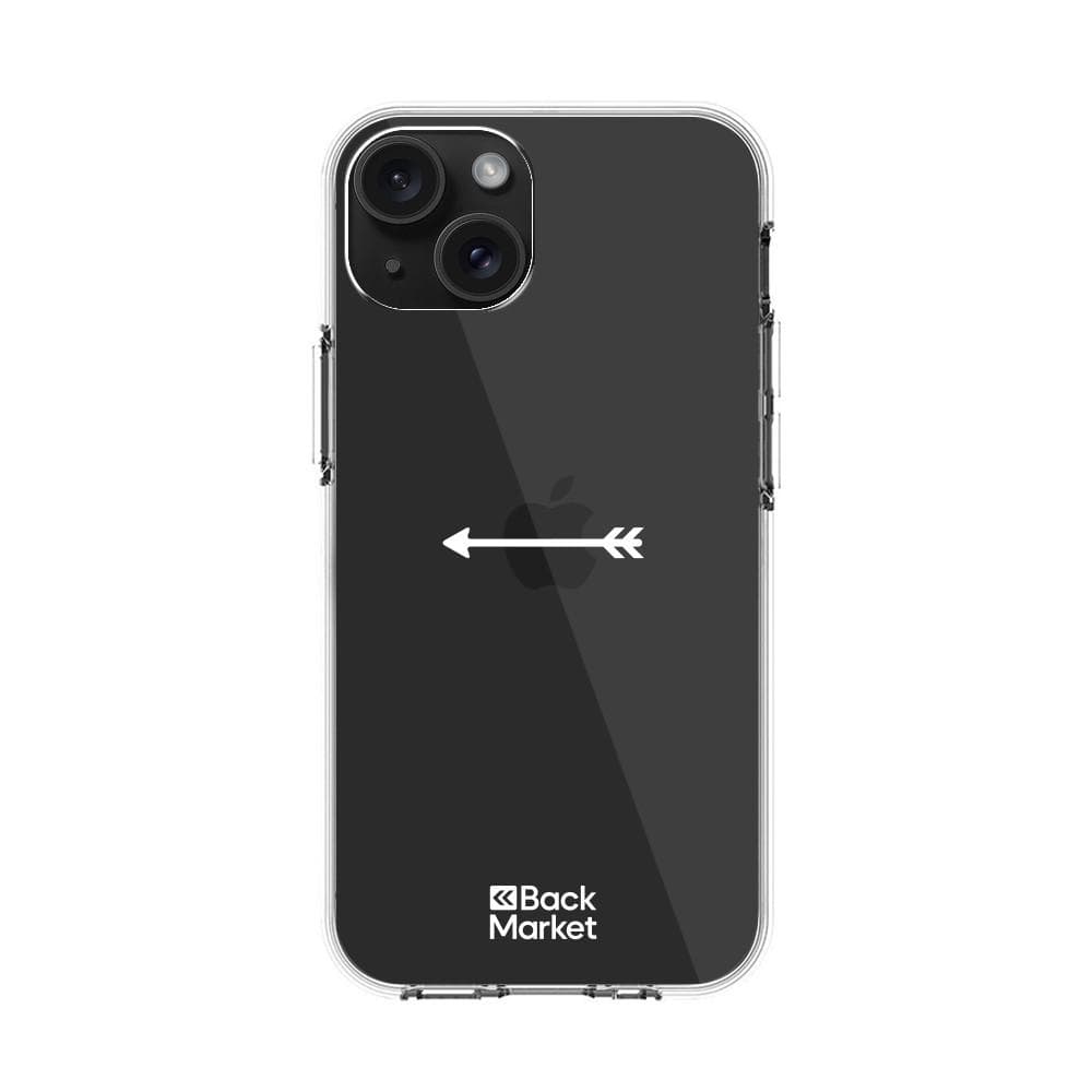 Coque Back Market iPhone 15 et écran de protection - Plastique 60% recyclé - Transparent