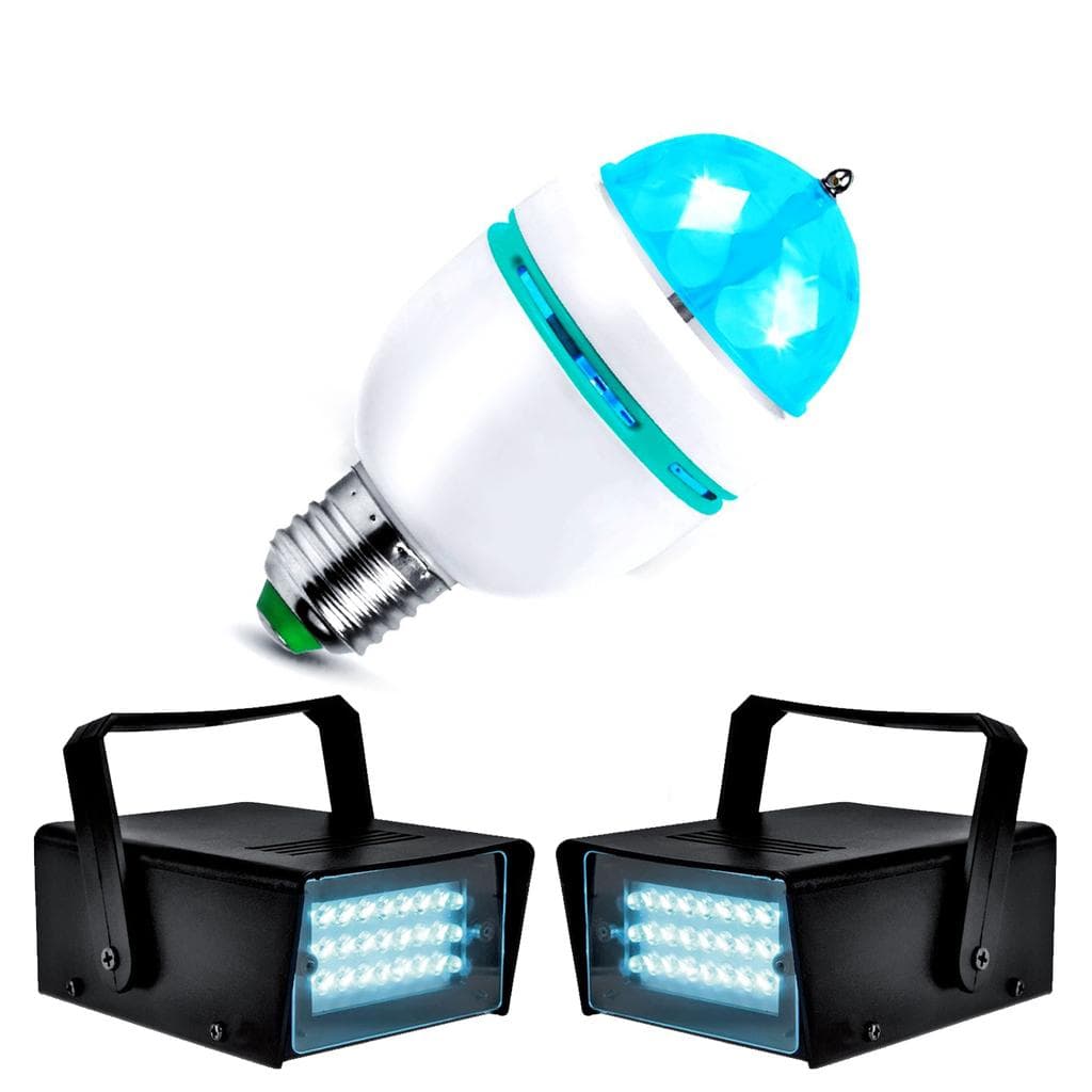 Éclairage Strobes + Ampoule Mini DIAMS 4 LED's RVBA Lytor Light Mode AUTO, Culot E-27