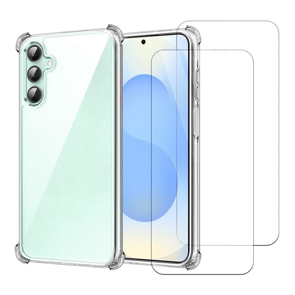 Coque Galaxy S24 FE et 2 écrans de protection - TPU - Transparent
