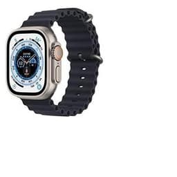 Apple Watch (Ultra) 2022 GPS + Cellular 49 mm - Titane Noir - Bracelet Océan Noir