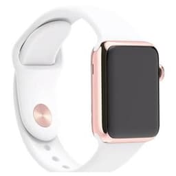 Apple Watch Series 4 (2018) GPS + Cellular 40 mm - Aluminium Or - Bracelet sport Blanc