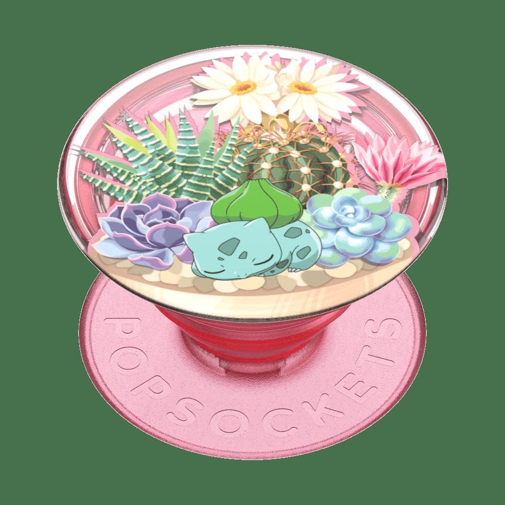 Stabilisateur Support PopGrip Adhésif Stand et Selfie Bulbasaur Terrarium Rose Popsockets