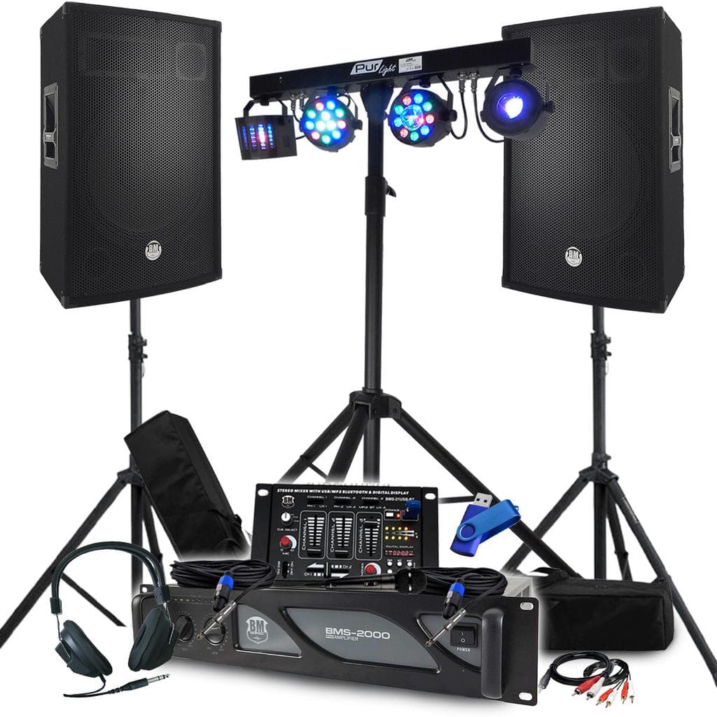 Enceintes sono Bm Sonic Pack Sono 4400W Ampli 2000W