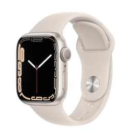 Apple Watch Series 7 (2021) GPS + Cellular 41 mm - Aluminium Lumière stellaire - Bracelet sport Lumière stellaire