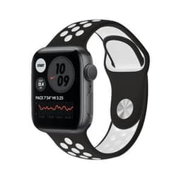 Apple Watch Series 6 (2020) GPS 40 mm - Aluminium Gris sidéral - Bracelet sport Nike Noir/Blanc