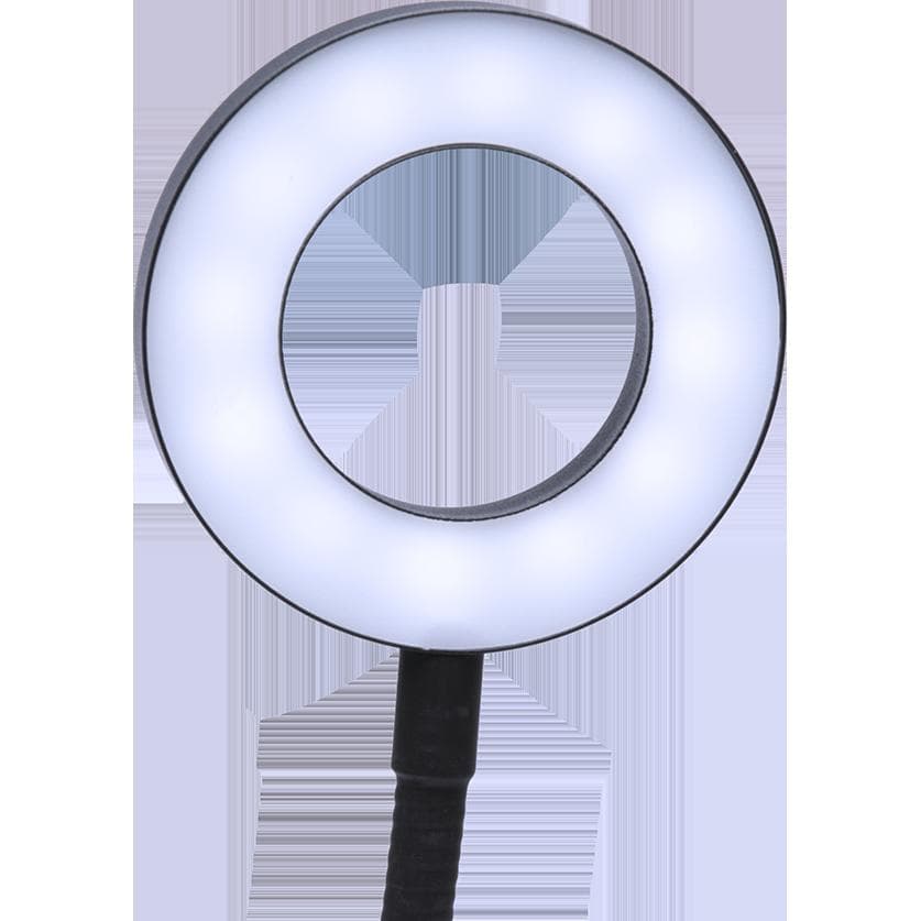 Stabilisateur Bigben Connected Vlogging Kit Eclairage anneau Blanc S Pince de fixation Noir Bigben