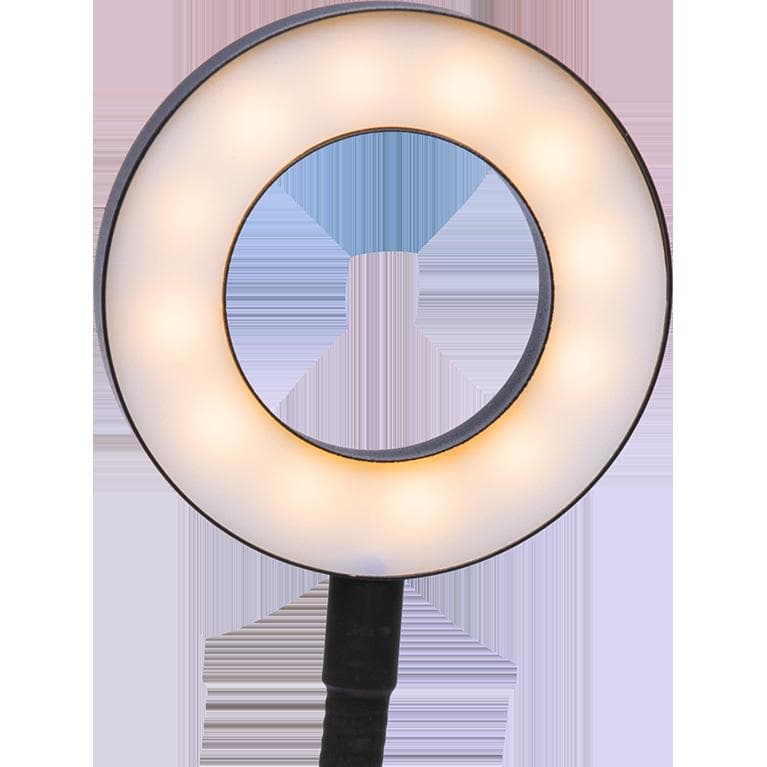 Stabilisateur Bigben Connected Vlogging Kit Eclairage anneau Blanc S Pince de fixation Noir Bigben