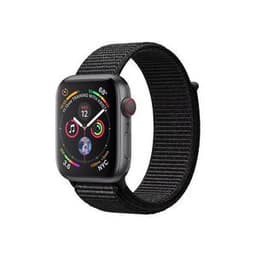 Apple Watch (Series 4) 2018 GPS + Cellular 44 mm - Aluminium Gris sidéral - Boucle sport Noir
