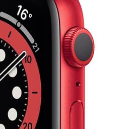 Apple Watch Series 6 (2020) GPS + Cellular 44 mm - Aluminium Rouge - Bracelet sport Noir