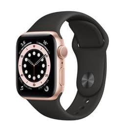Apple Watch Series 4 (2018) GPS 44 mm - Aluminium Or - Bracelet sport Noir