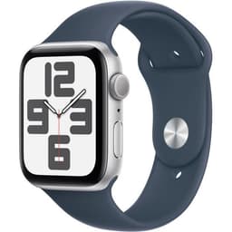 Apple Watch Series SE 2 (2022) GPS + Cellular 44 mm - Aluminium Argent - Bracelet sport Bleu