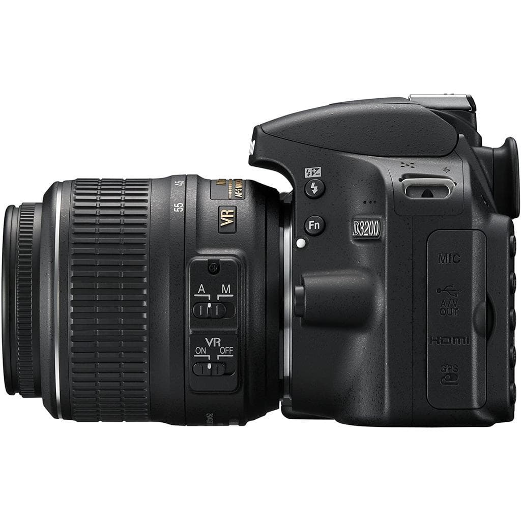 Reflex D3200 - Noir + Nikon AF-S DX Nikkor 18-55mm f/3.5-5.6G VR II f/3.5-5.6