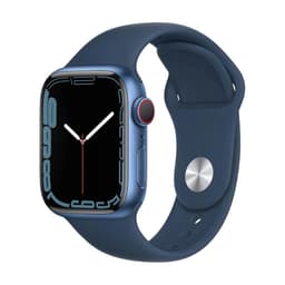 Apple Watch Series 7 (2021) GPS + Cellular 41 mm - Aluminium Minuit - Bracelet sport Bleu