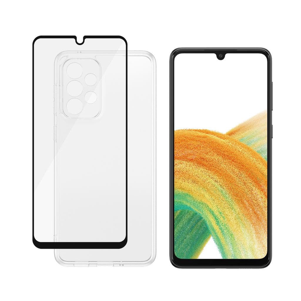 Coque Galaxy A33 5G et écran de protection - Silicone - Transparent